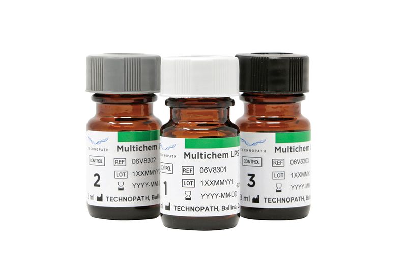 Multichem LPS 3mL vials - level 1, level 2 and level 3